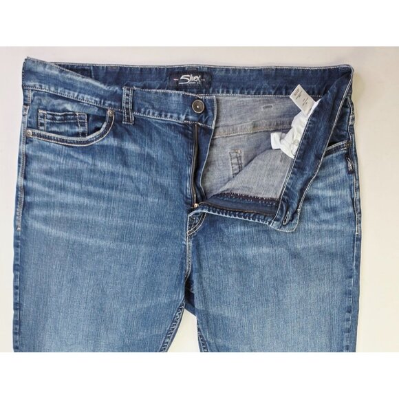 Silver Western Glove Works Size 46X32 Mens Eddie Blue Denim 5 Pocket Logo Jeans - Picture 11 of 11